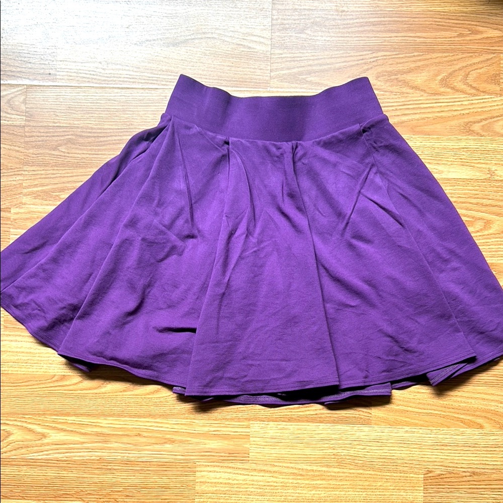 Elhoffer Design Essential Pleated Skater Skirt, Purple, size L